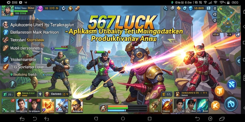 Tampilan antarmuka 567LUCK yang user-friendly dan intuitif.