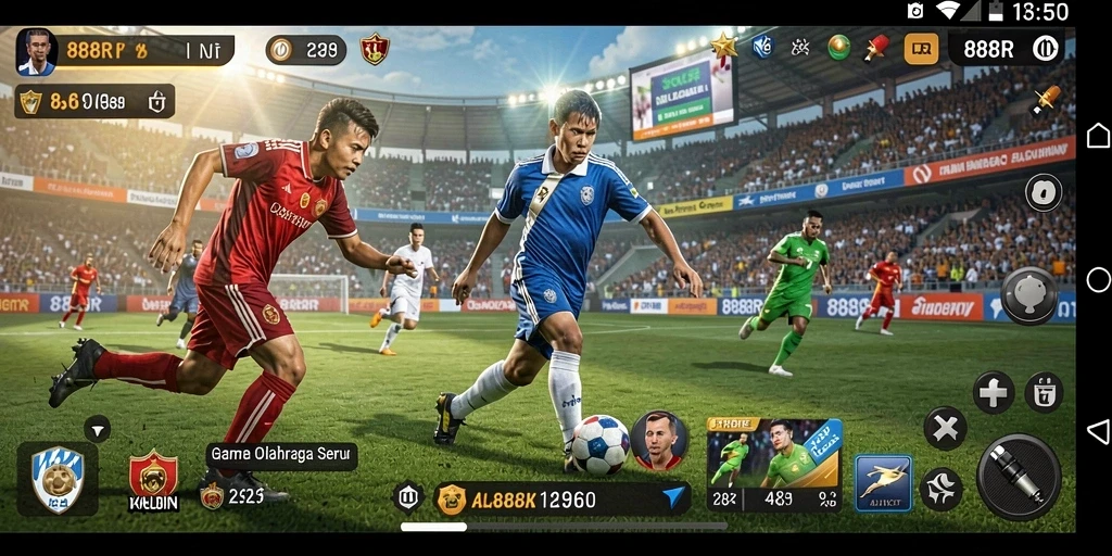 Tampilan gameplay <strong>888R</strong> yang mendebarkan dalam aksi olahraga.