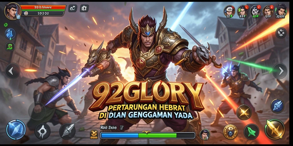 Screenshot gameplay 92GLORY menampilkan pertarungan seru dan animasi halus.