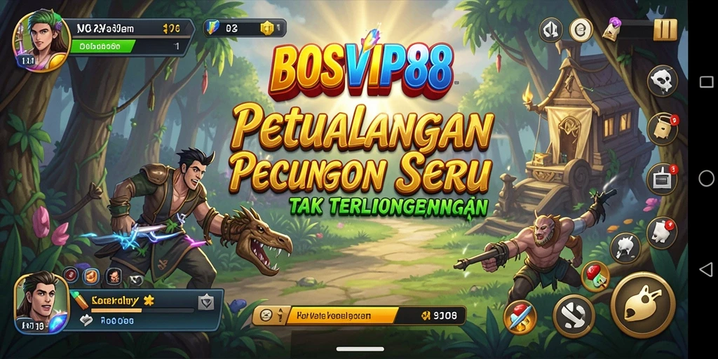 Tampilan gameplay seru di BOSVIP88 dengan aksi petualangan yang mendebarkan.