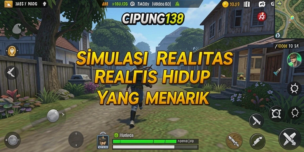 Tampilan gameplay <strong>CIPUNG138</strong> yang menampilkan interaksi karakter dan aktivitas sehari-hari.