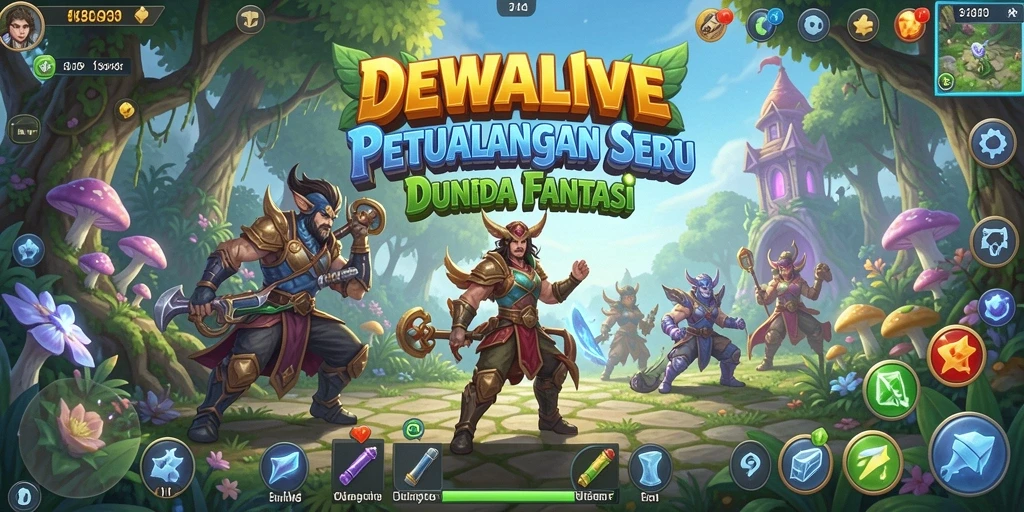 Gameplay DEWALIVE menampilkan petualangan mendebarkan di dunia fantasi.