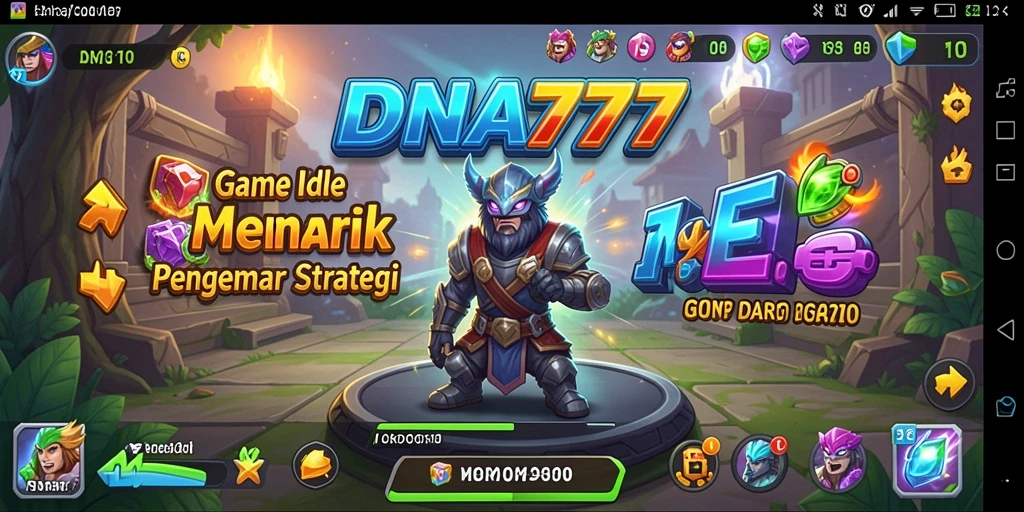 Screenshot utama permainan Idle DNA777 dengan gameplay menarik.