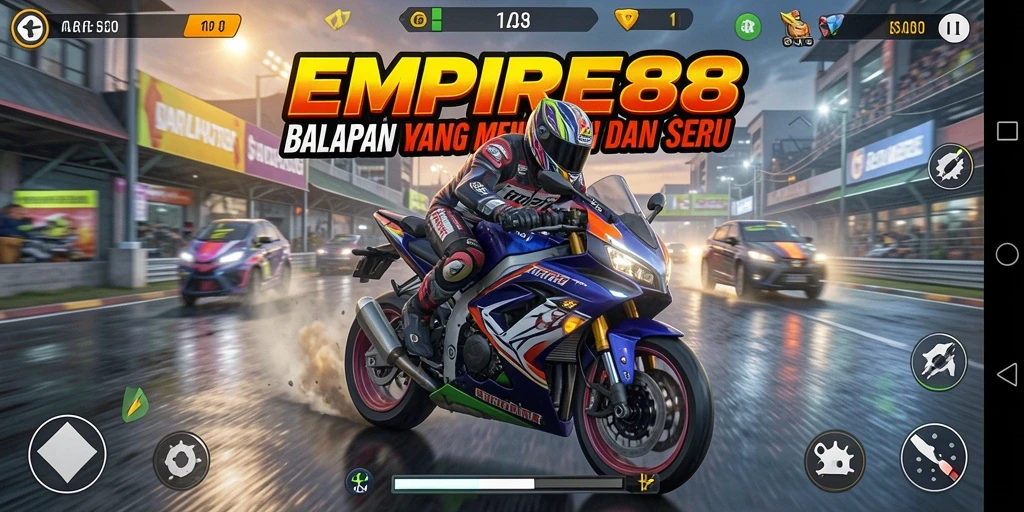 Gameplay seru balapan motor di EMPIRE88.