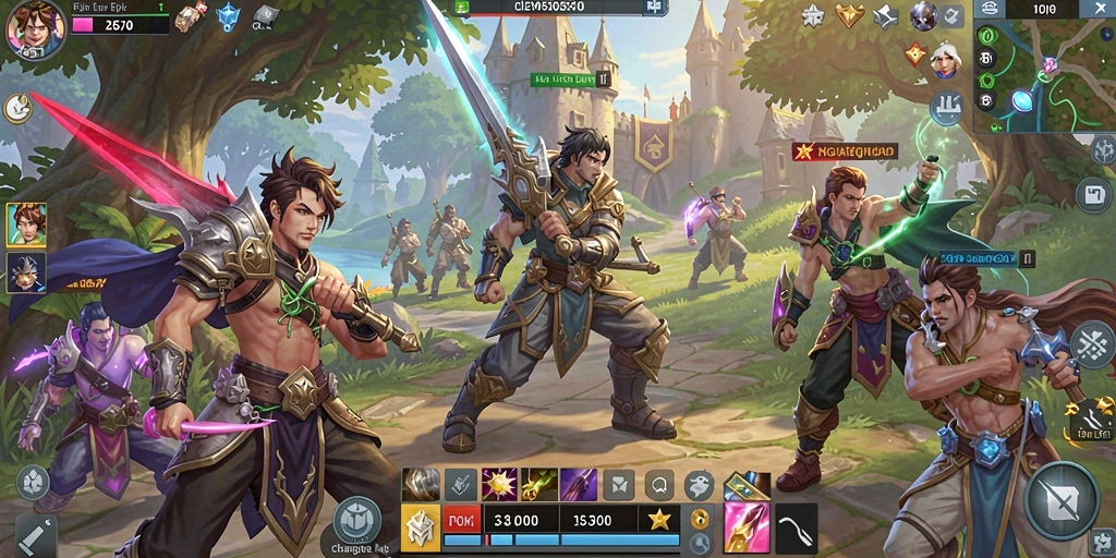 Tangkapan layar menampilkan aksi seru dalam game MMORPG.