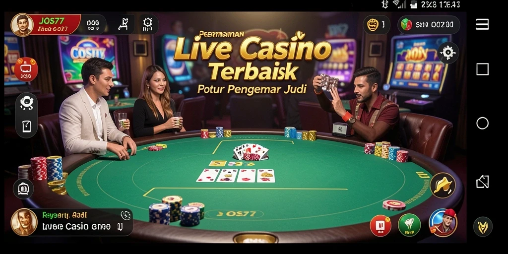 Screenshot gameplay Live Casino JOS77 yang menarik dan interaktif.