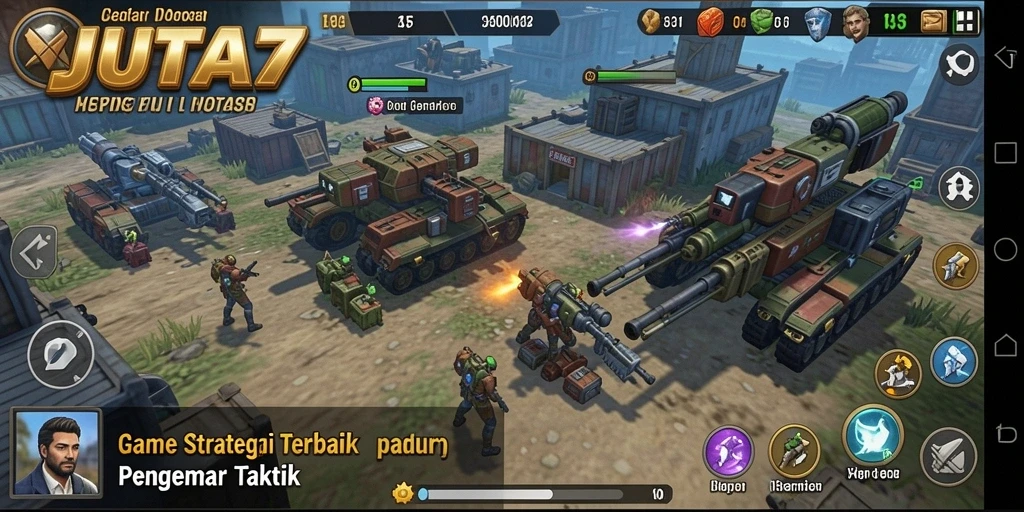 Screenshot gameplay JUTA7 yang menunjukkan strategi mendebarkan.