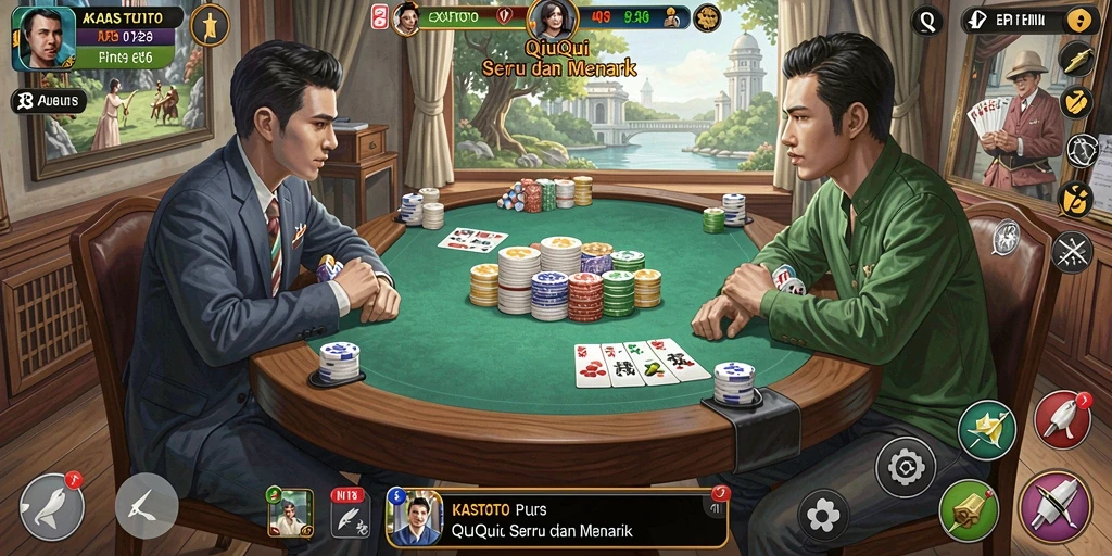 Tangkapan layar gameplay QiuQiu di KASTOTO