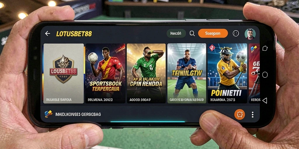 Tangkapan layar LOTUSBET88 menampilkan antarmuka taruhan yang dinamis dan interaktif.
