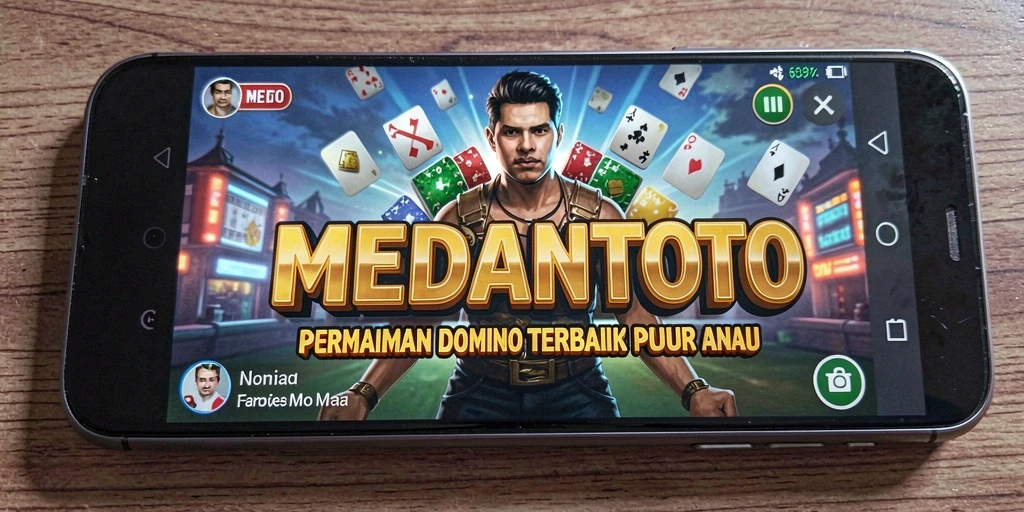 Tampilan menarik dari gameplay Domino MEDANTOTO yang seru