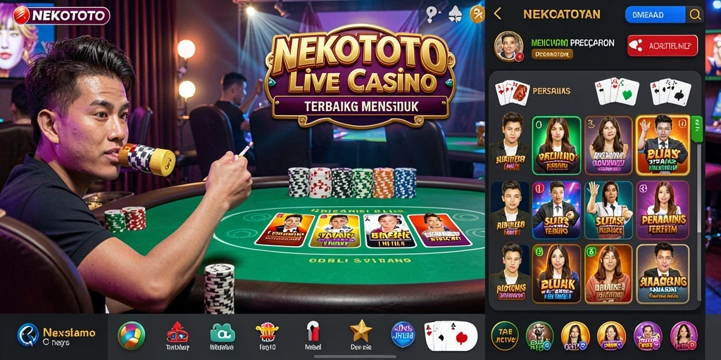 Tampilan gameplay NEKOTOTO yang mendebarkan di live casino.