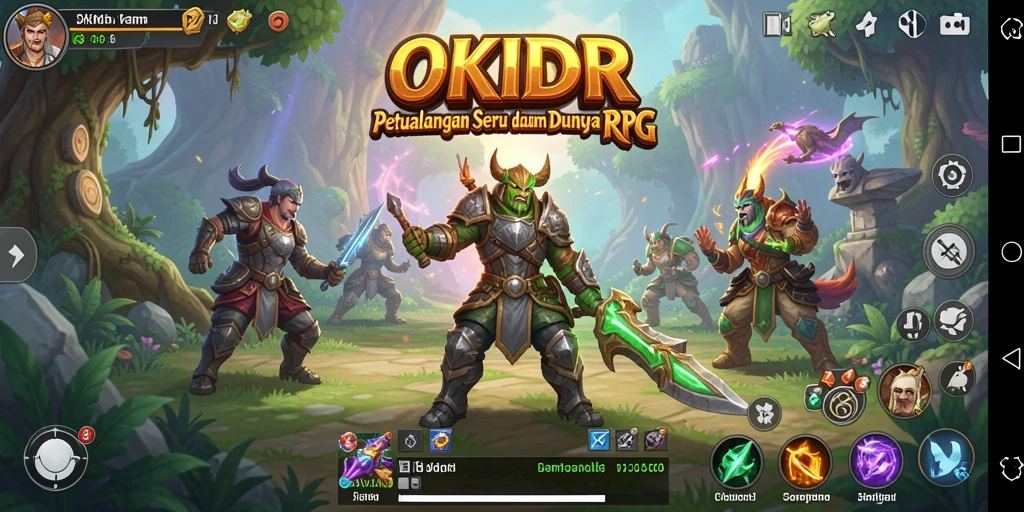 Tampilan gameplay RPG yang menarik dalam OKIDR.
