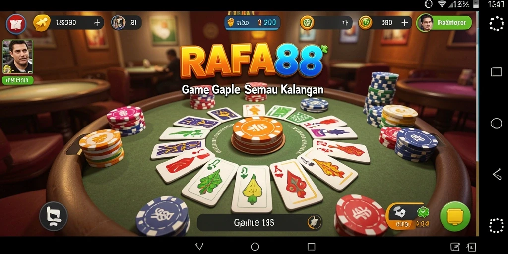 Screenshot RAFA88 menampilkan momen seru permainan Gaple.