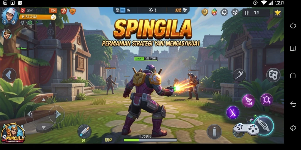 Tampilan gameplay seru dan strategis di SPINGILA.
