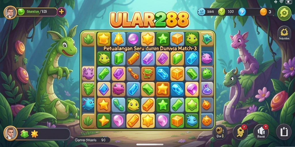 Tampilan gameplay seru dari ULAR288 dalam kategori Match-3.