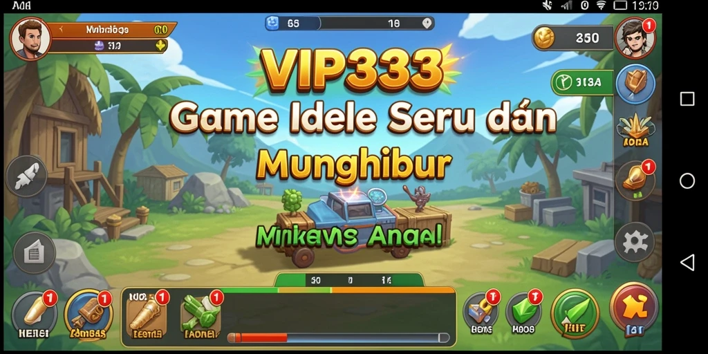 Screenshot gameplay VIP333 yang menunjukkan karakter sedang mengumpulkan sumber daya.