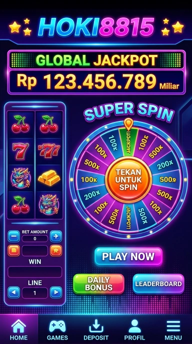 Screenshot aplikasi hoki8815 dengan tampilan antarmuka yang menarik.